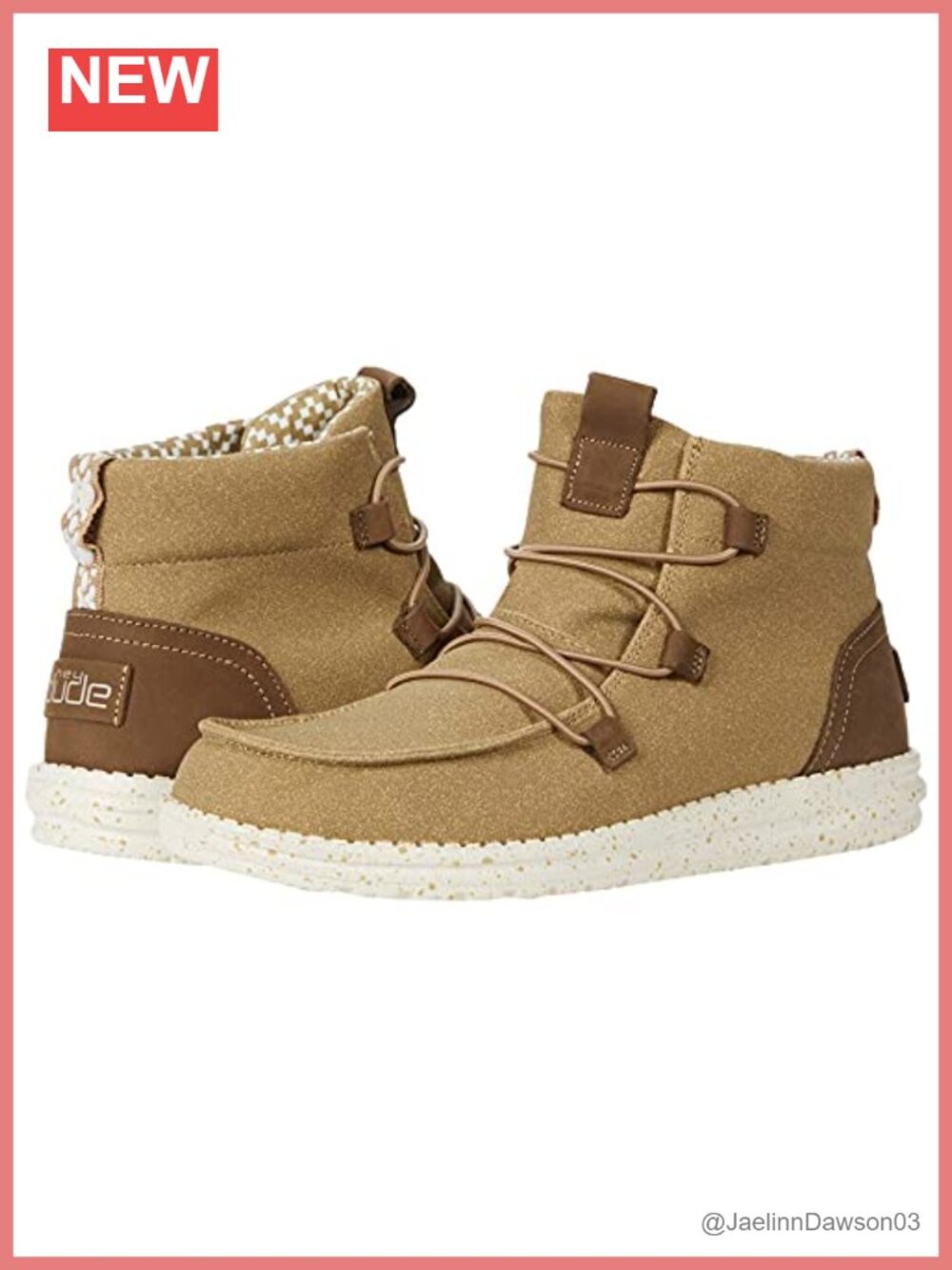 Hey Dude Lea Waterproof Ankle Boot Faux Fur Memory Foam Lace-Up Slip-On